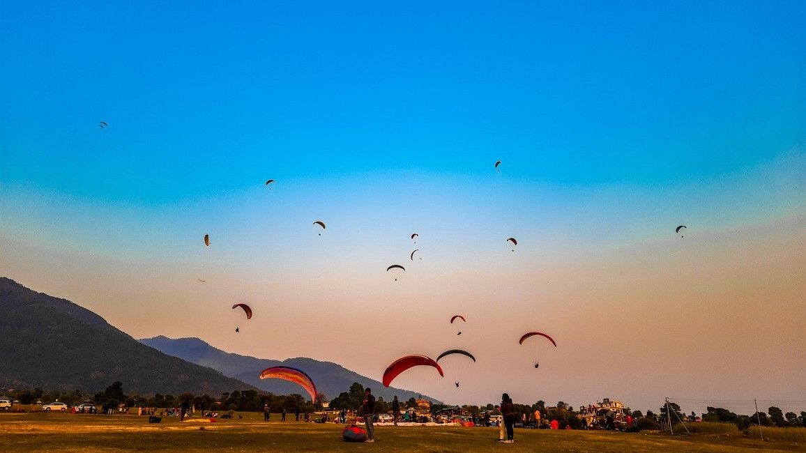 Paragliding landing site in Bir-Billing